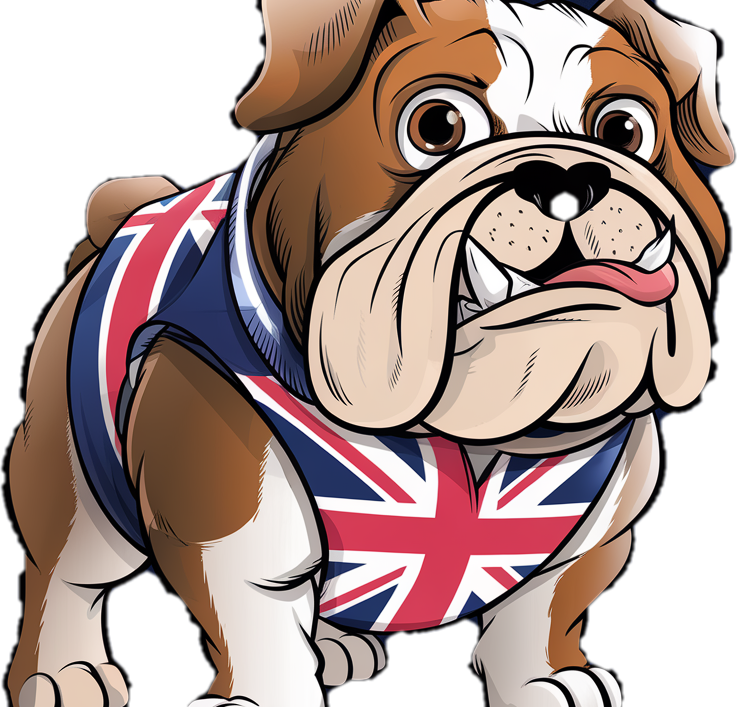 Great British Quizzes bulldog mascot